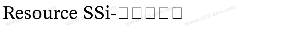 Resource SSi字体转换